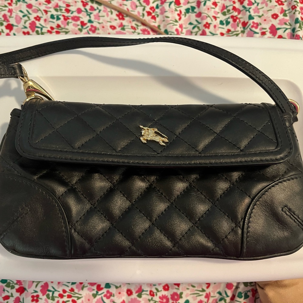 Burberry Black Quilted Leather Bag